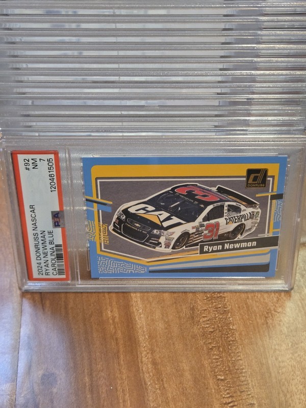 2024 Panini Donruss NASCAR - Cars Ryan Newman #92 Carolina Blue /249 PSA7 view 1