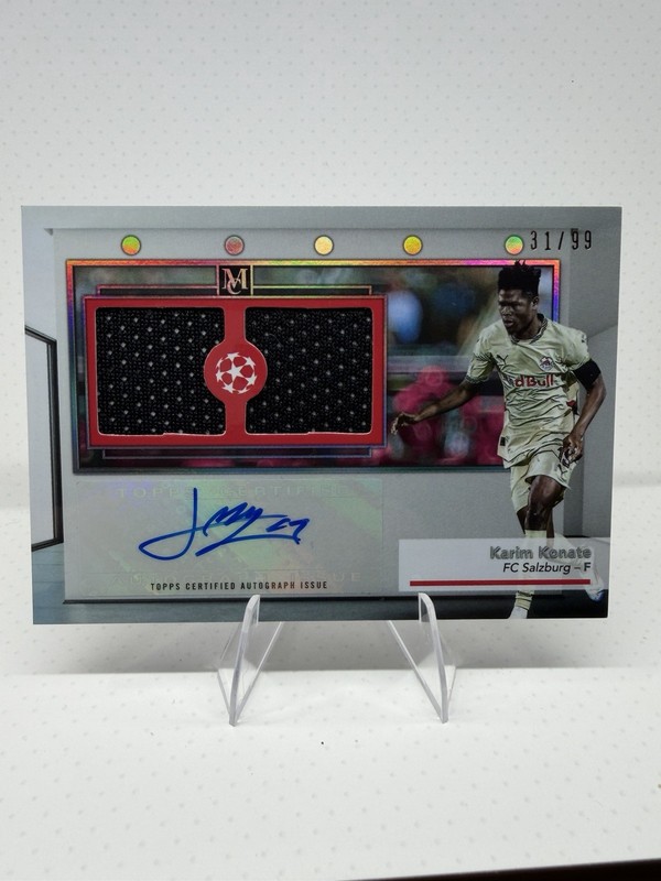 24/25 Topps Museum UCL Karim Konate Dual Match Worn Patch Auto /99 Salzburg