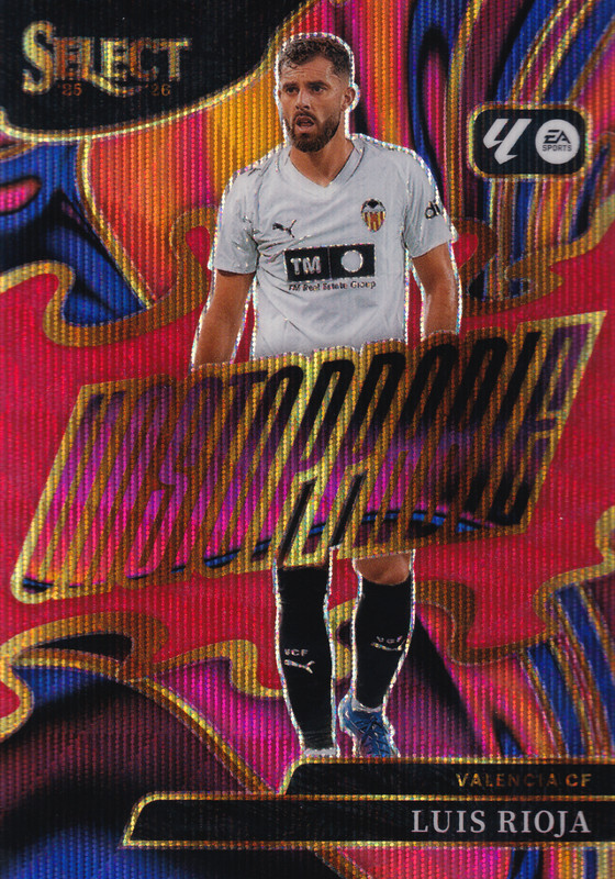 2025-26 Panini Select La Liga Luis Rioja /49 RED WAVE #19 UNSTOPPABLE view 1