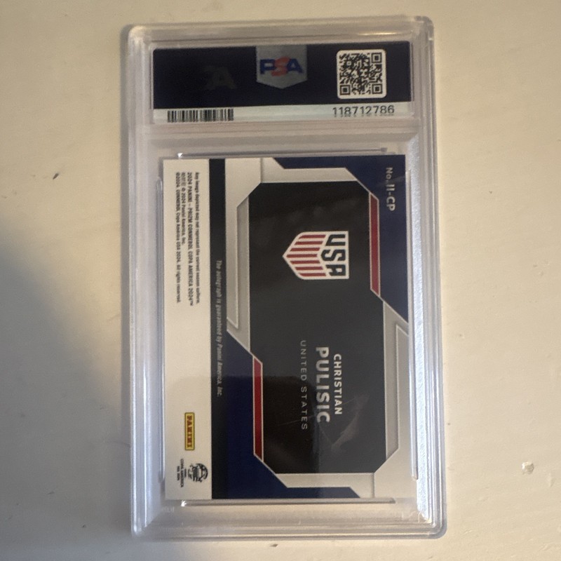 Panini 2024 Prizm Int'l Ink Christian Pulisic Auto #II-CP PSA 10 view 2
