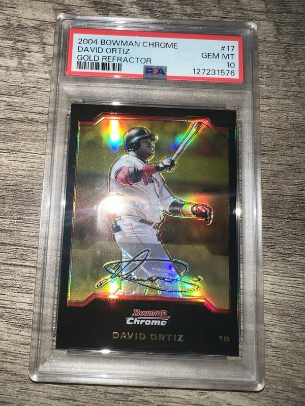 David Ortiz PSA 10 2004 Bowman Chrome Gold Refractor /50