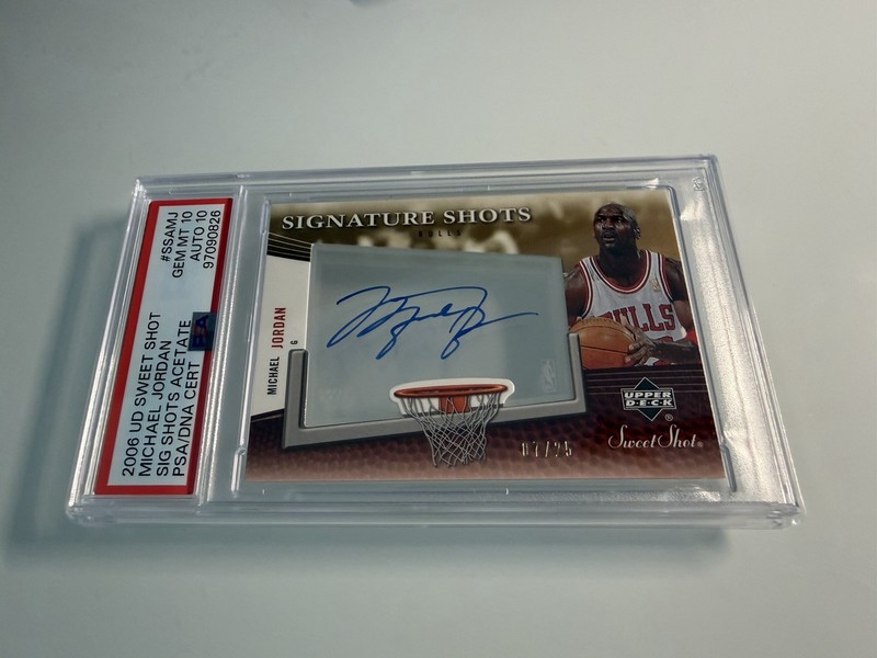 Michael Jordan 2006 UD Sweet Shot Signature Shots Auto /25 Psa 10 Auto 10 Pop 1