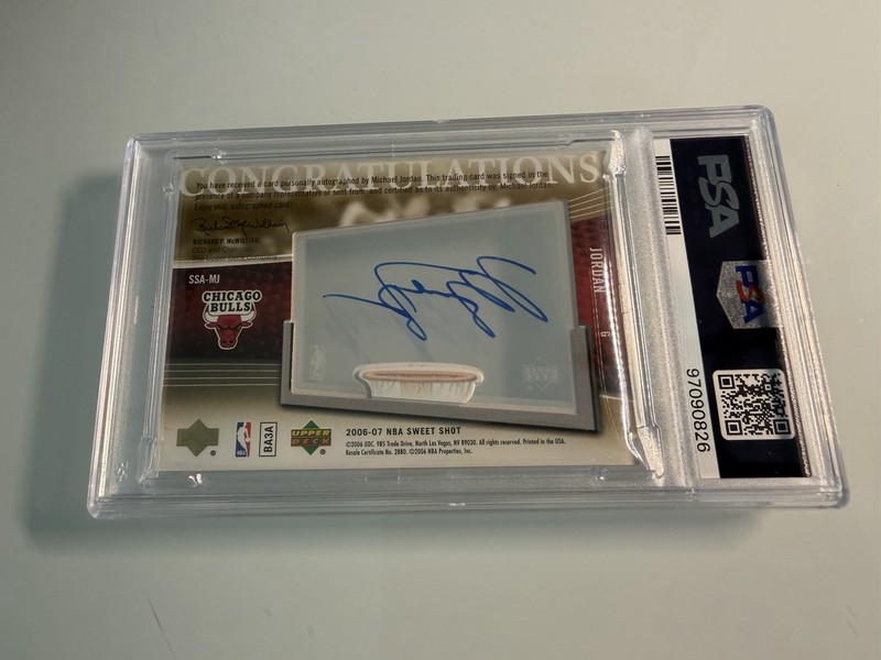 Michael Jordan 2006 UD Sweet Shot Signature Shots Auto /25 Psa 10 Auto 10 Pop 1 view 2
