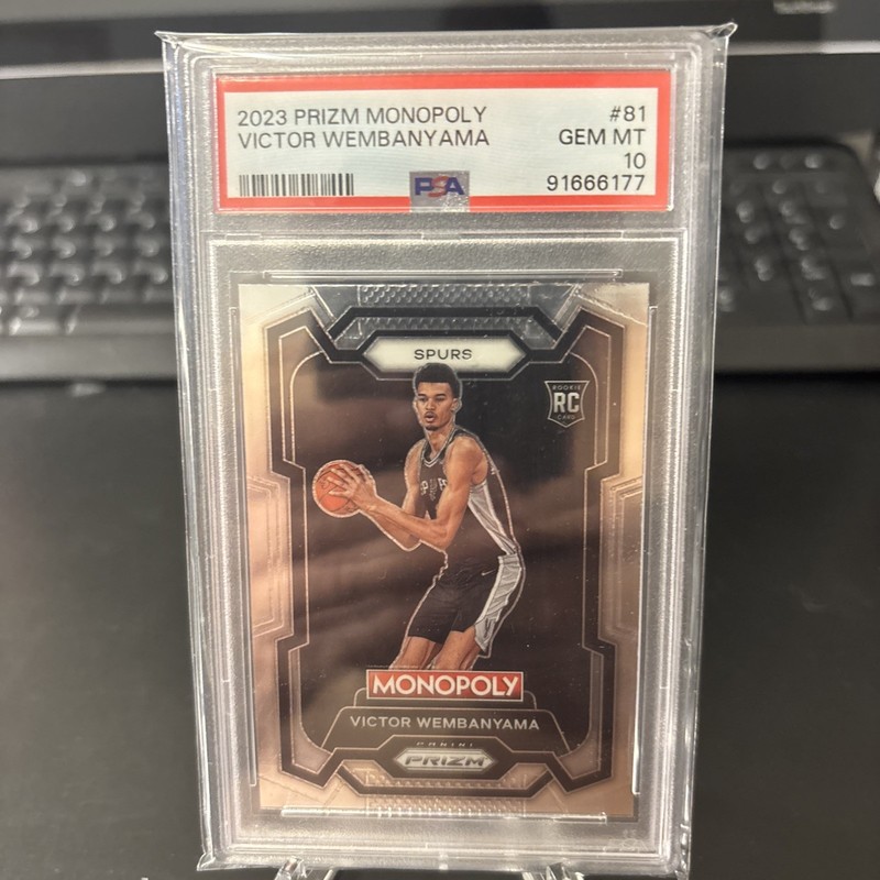 2023-24 Panini Prizm Monopoly - Victor Wembanyama #81 (RC) PSA 10🔥 view 2