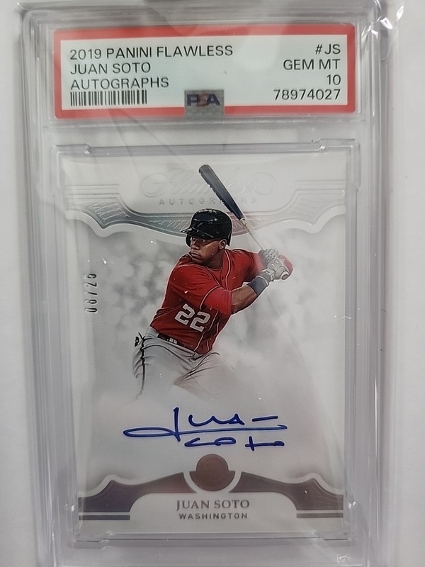 2019 Panini Flawless Juan Soto AUTO /25 PSA 10 POP 1
