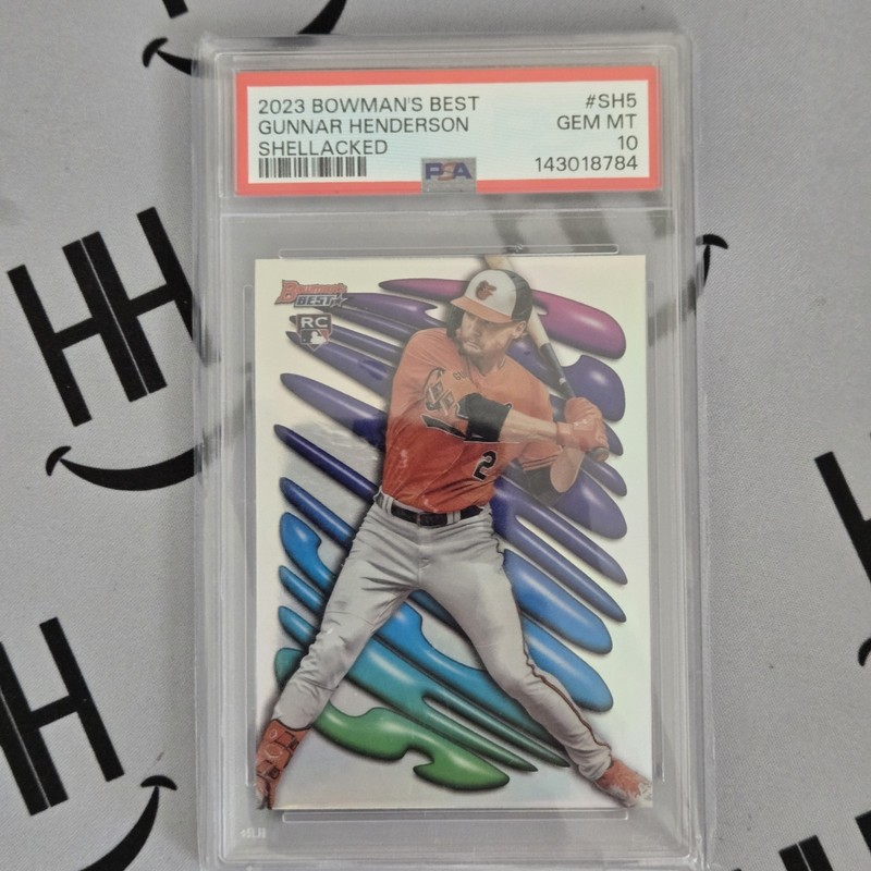 2023 Bowman's Best Shellacked Gunnar Henderson #SH-5 RC ORIOLES PSA 10 view 1