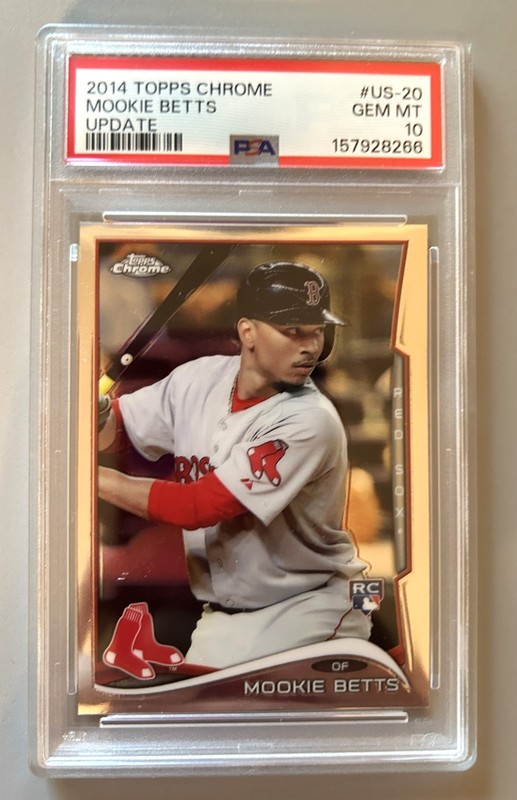 2014 TOPPS CHROME UPDATE MOOKIE BETTS RC (#US-20) RED SOX PSA 10
