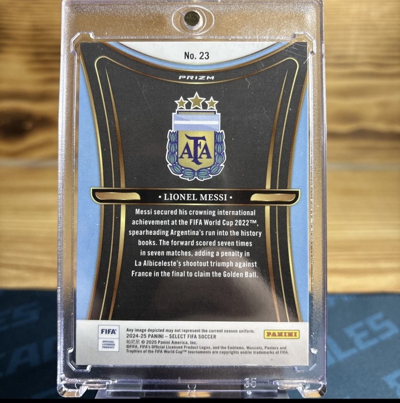 2024-25 Panini Select Fifa - Unstoppable Lionel Messi #23 Blue Pulsar Prizm view 2