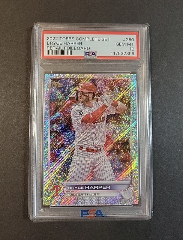 2022 Topps Complete Set  Retail Foil Road Bryce Harper /675 Psa 10 Pop 3
