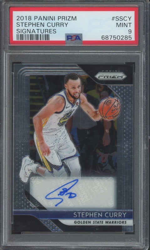 2018 Panini Prizm Stephen Curry Auto Autograph Mint PSA 9