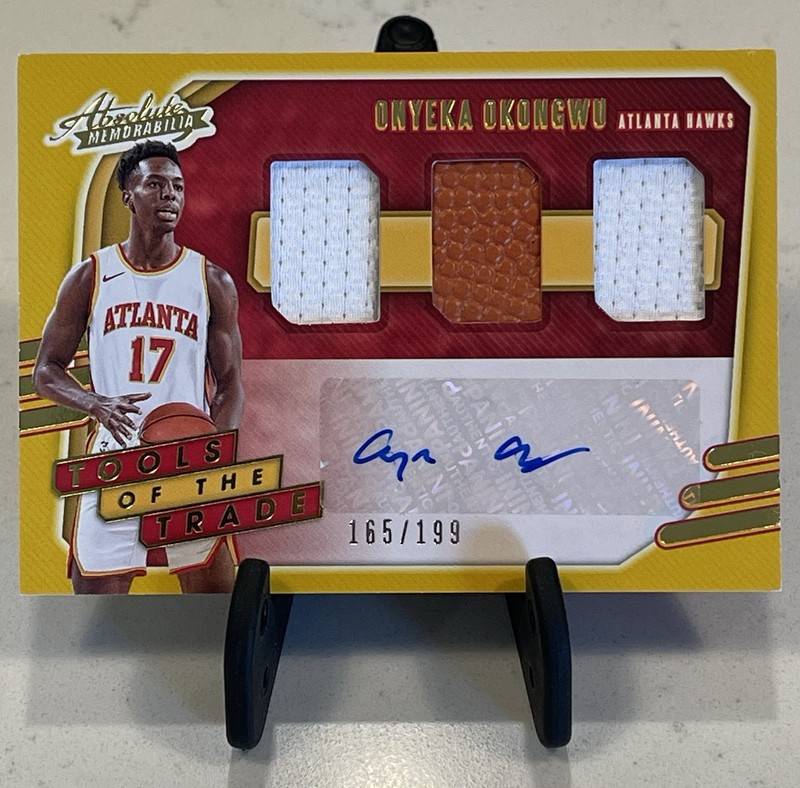 2020 Onyeka Okongwu Panini Absolute Memorabilia Rookie Triple Patch Auto /199 🏀
