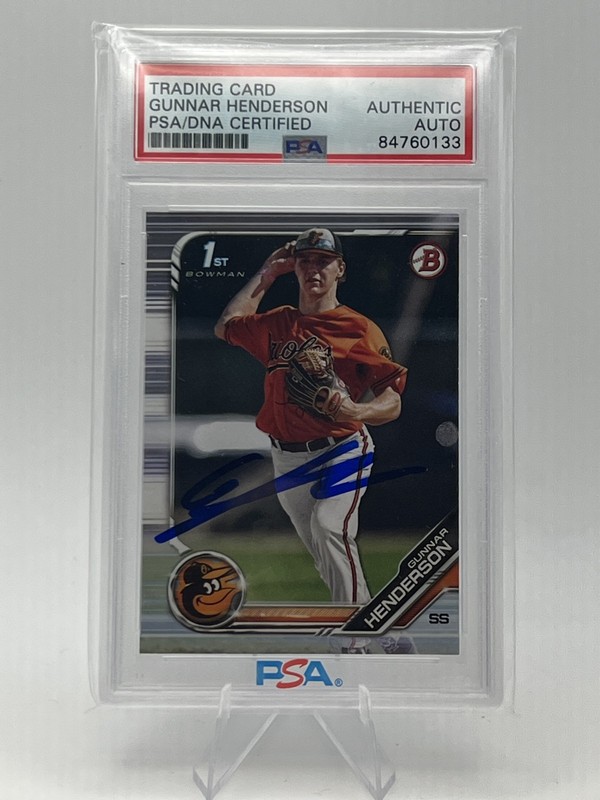 2019 Bowman Draft -Chrome Draft Pick Autograph Gunnar Henderson #CDA-GH (AU, RC)