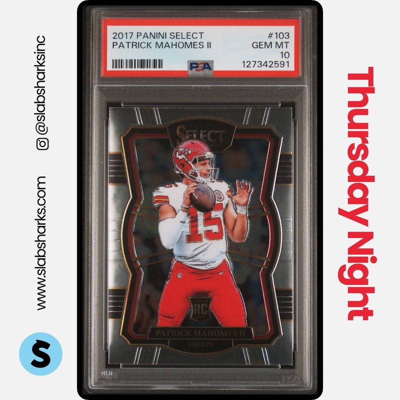 2017 PANINI SELECT #103 PATRICK MAHOMES II RC PREMIER LEVEL ROOKIE PSA 10
