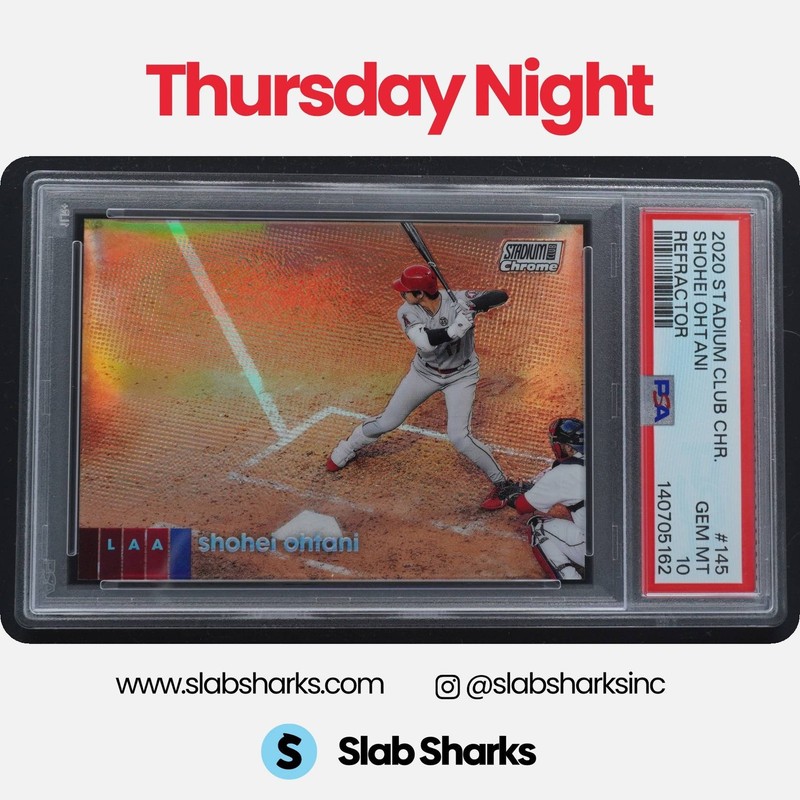 2020 TOPPS STADIUM CLUB CHROME #145 SHOHEI OHTANI REFRACTOR PSA 10