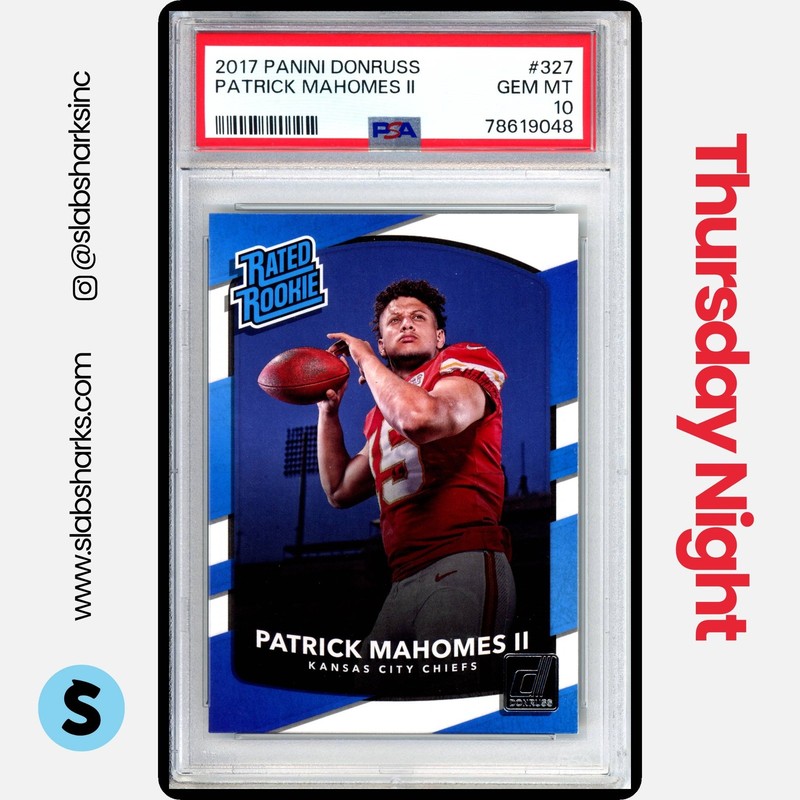 2017 PANINI DONRUSS #327 PATRICK MAHOMES II RC RATED ROOKIE PSA 10