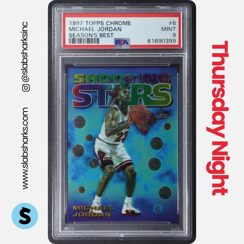 1997 TOPPS CHROME #6 MICHAEL JORDAN SEASON'S BEST PSA 9