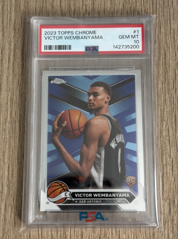2023 Topps Chrome Victor Wembanyama #1 Rookie Card (RC)! PSA 10 GEM MINT!
