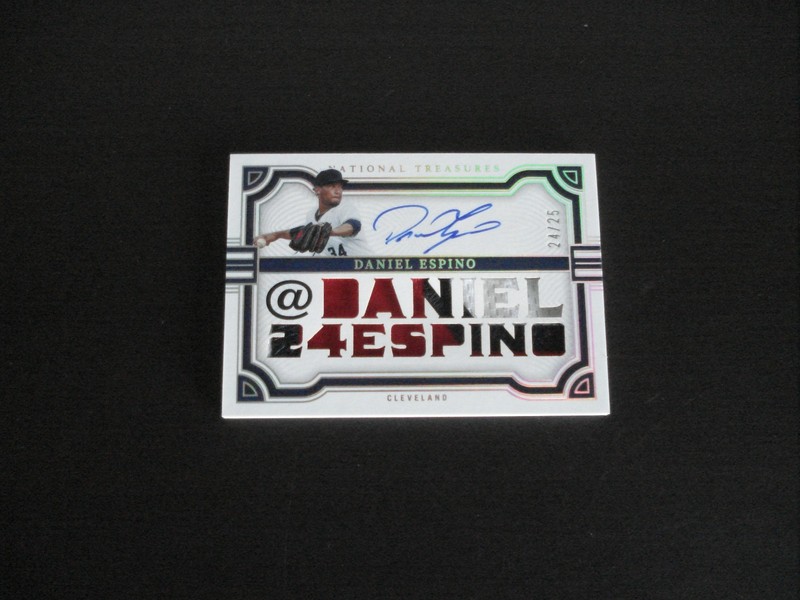2023 NATIONAL TREASURES- *SIGNATURE* RELIC/AUTO- DANIEL ESPINO- CLEVELAND- 24/25