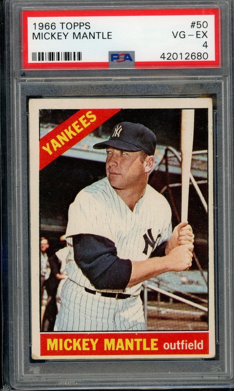 1966 Topps Mickey Mantle #50 PSA 4 