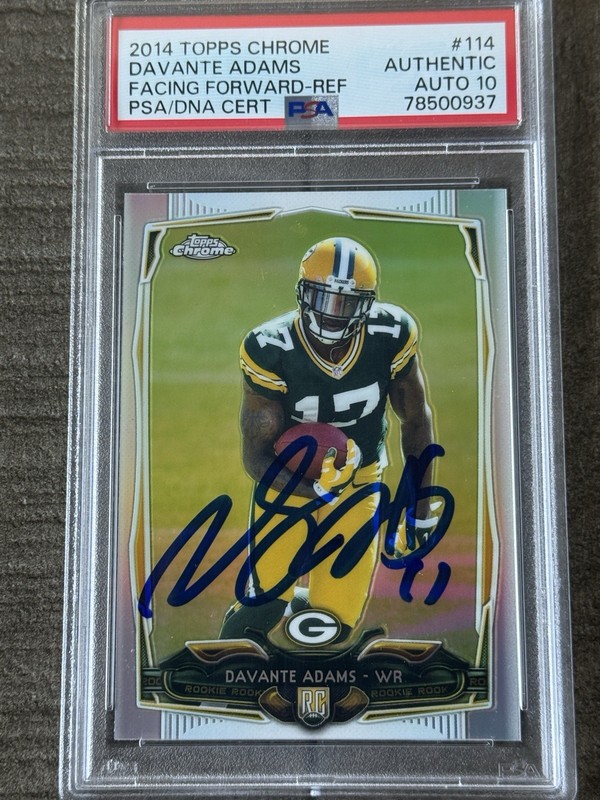 2014 Topps Chrome Davante Adams Rookie Auto Refractor (RC) PSA/DNA Authentic 10
