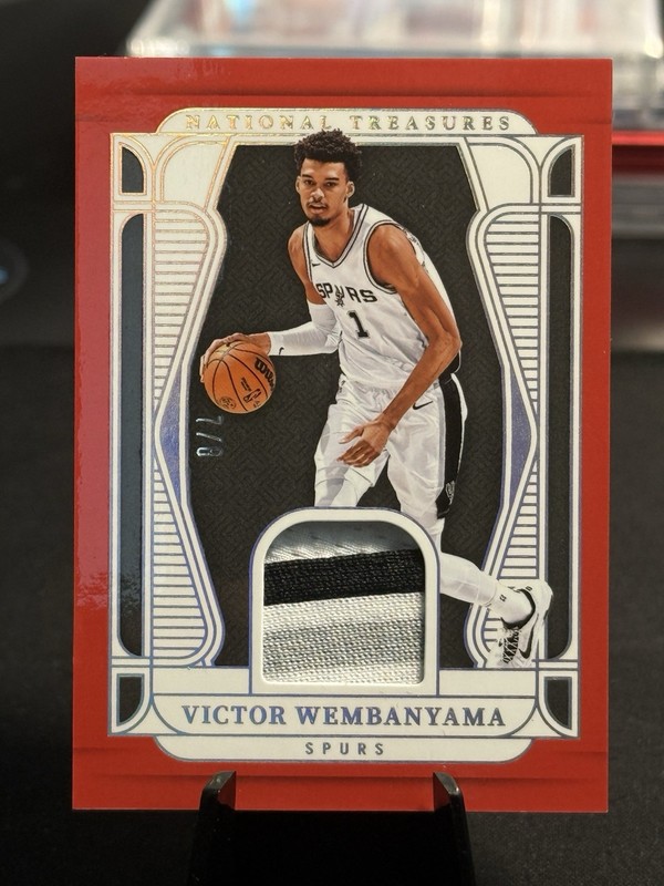 2024-25 National Treasures Victor Wembanyama #MT-WEM /8 International Red 