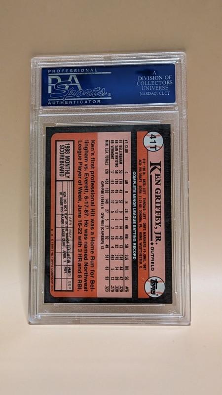 1989 Topps Traded Ken Griffey Jr. #41T Seattle Mariners PSA 10 view 2
