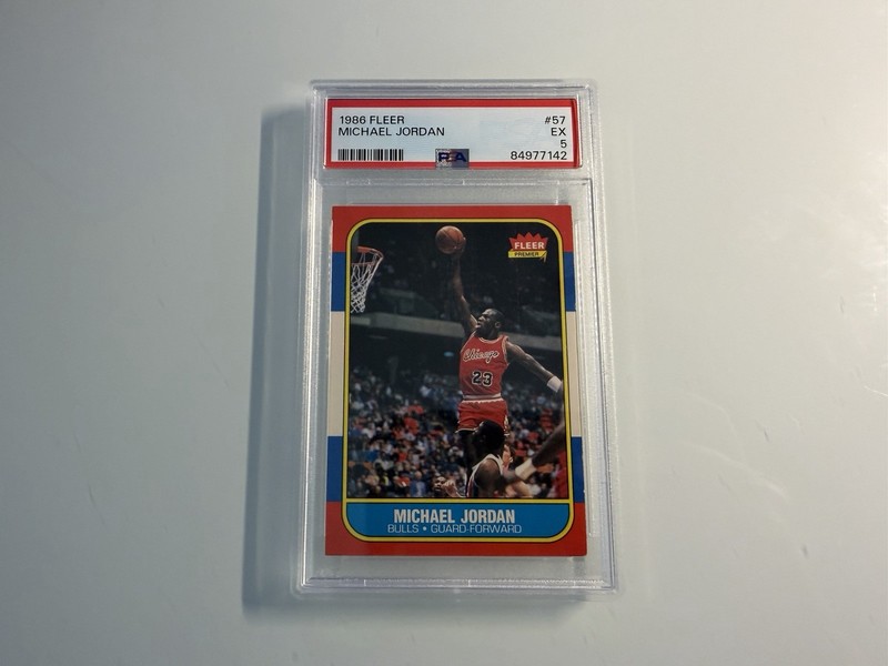 Michael Jordan 1986 Fleer #57 Psa 5 Rookie RC Bulls HOF