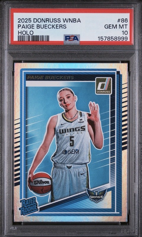 2025 WNBA Donruss Paige Bueckers RC Holo Psa 10 Gem Mint Rookie