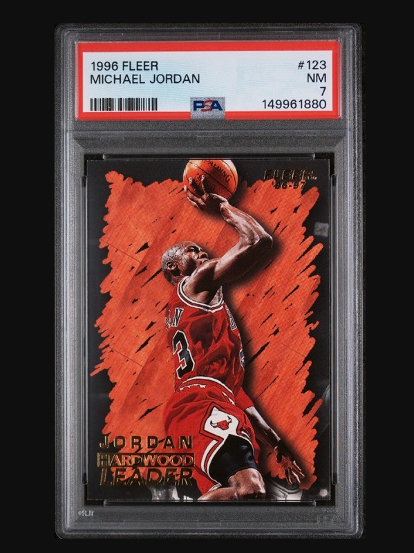 1996 FLEER MICHAEL JORDAN HARDWOOD LEADER #123