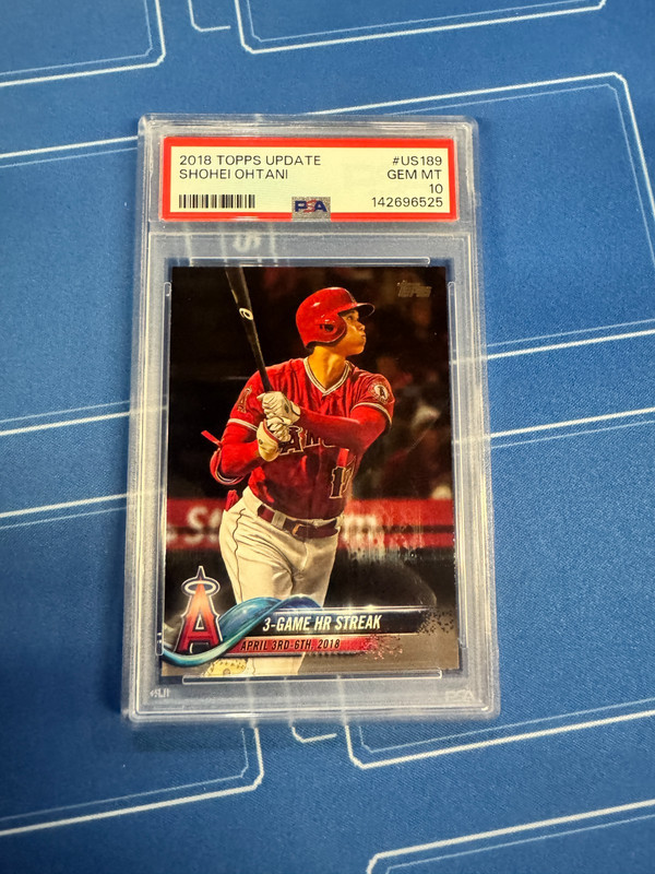 2018 Topps Update Series Shohei Ohtani Rookie Card RC #US189 PSA 10 FREE SHIP!