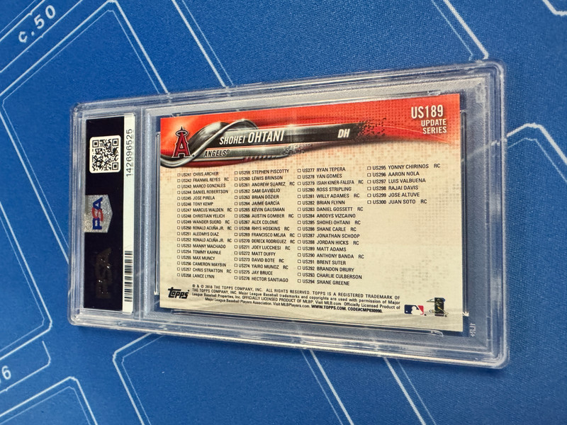 2018 Topps Update Series Shohei Ohtani Rookie Card RC #US189 PSA 10 FREE SHIP! view 2
