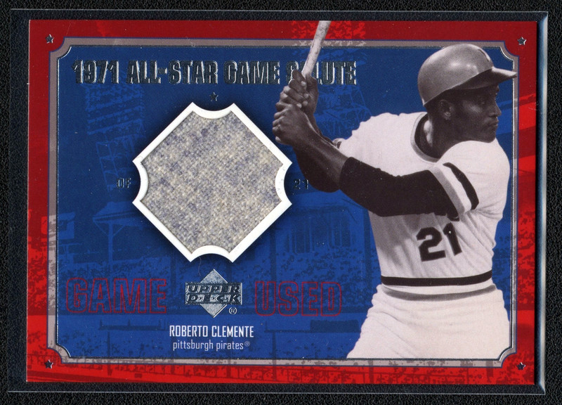 ROBERTO CLEMENTE 2001 UPPER DECK 1971 ALL STAR SALUTE GAME USED JERSEY CARD MLB
