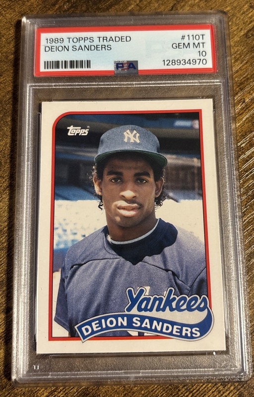 1989 Topps Traded Deion Sanders #110T RC PSA 10 ROOKIE