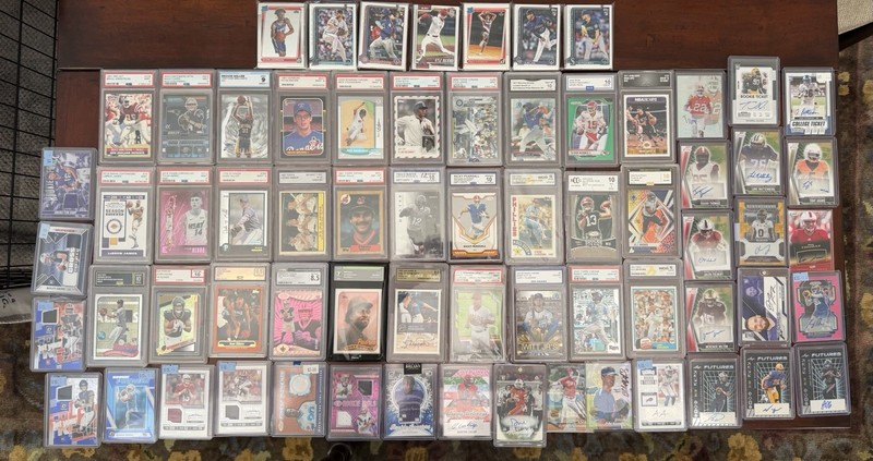 MASSIVE Sports Card Lot W/30 Slabs Autos Patches Numbered 350+ Cards Rookies view 2