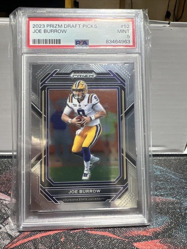 2023 PANINI PRIZM DRAFT PICKS #52 JOE BURROW PSA 9