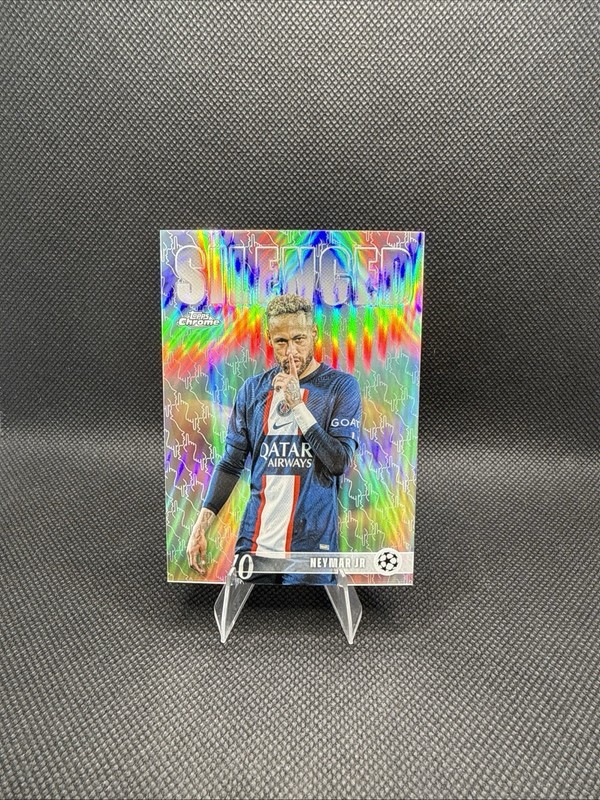 Neymar Jr 2025-26 Topps Chrome UEFA UCC Silenced Refractor #SHH1