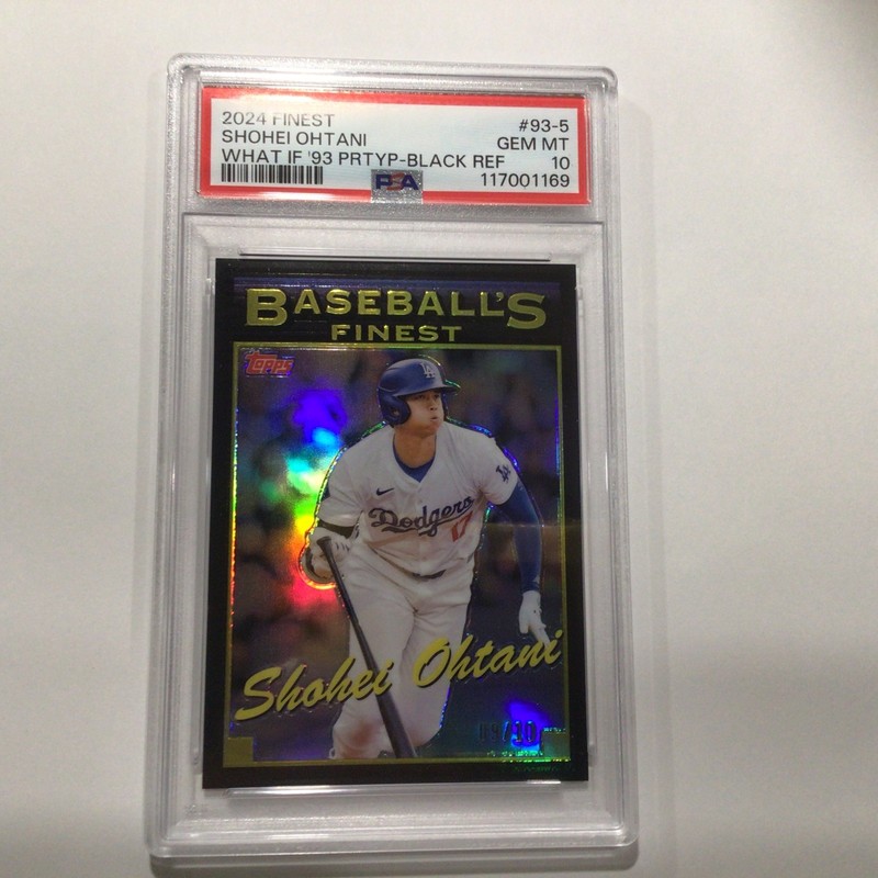2024 Topps Finest Shohei Ohtani Black Refractor /10 PSA 10 Non Auto SSP