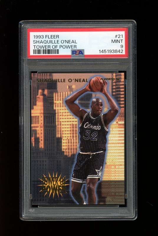 1993 Fleer Tower of Power #21 Shaquille O'Neal PSA 9 Mint