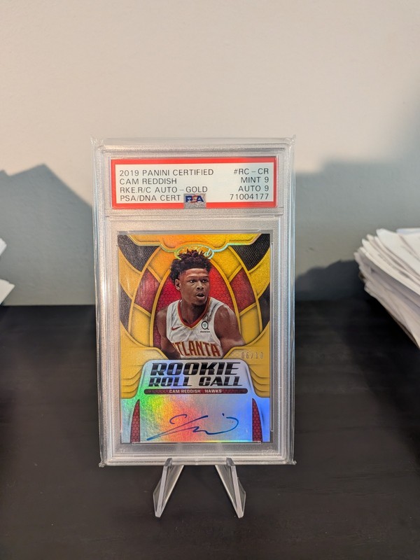 POP 1 Certified 2019 RC-CR Cam Reddish RC Roll Call Auto Gold /10 Auto 9 PSA 9