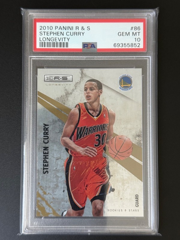 Stephen Curry - 2010-11 Panini Rookies Stars #86 - Longevity Gold Holo - PSA 10