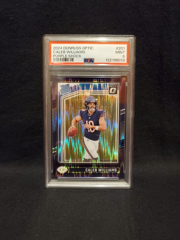 2024 Donruss Optic Caleb Williams Purple Shock Rookie PSA 9