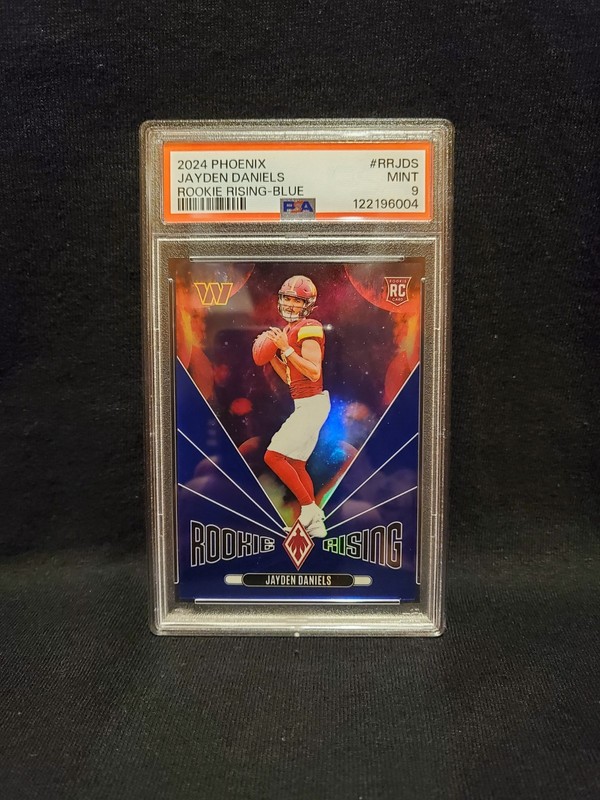 2024 Phoenix Jayden Daniels Rookie Rising Purple /50 PSA 9
