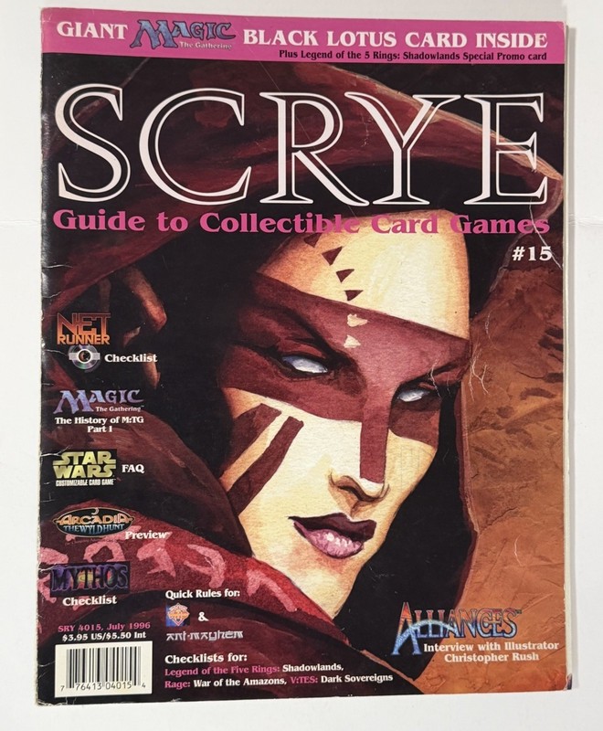 SCRYE Magazine #15 Magic JUMBO BLACK LOTUS 6X9-MTG view 2