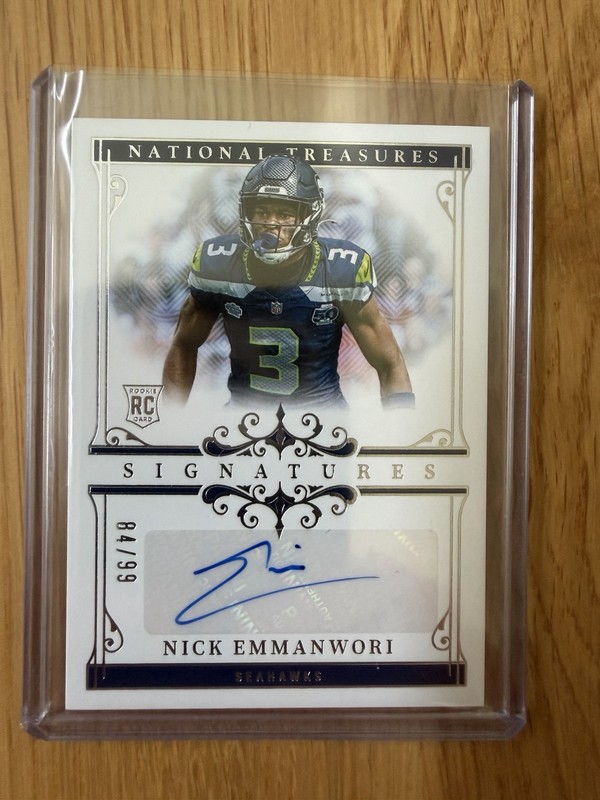 2025 Panini National Treasures Nick Emmanwori RC Signatures Auto /99 - Seahawks