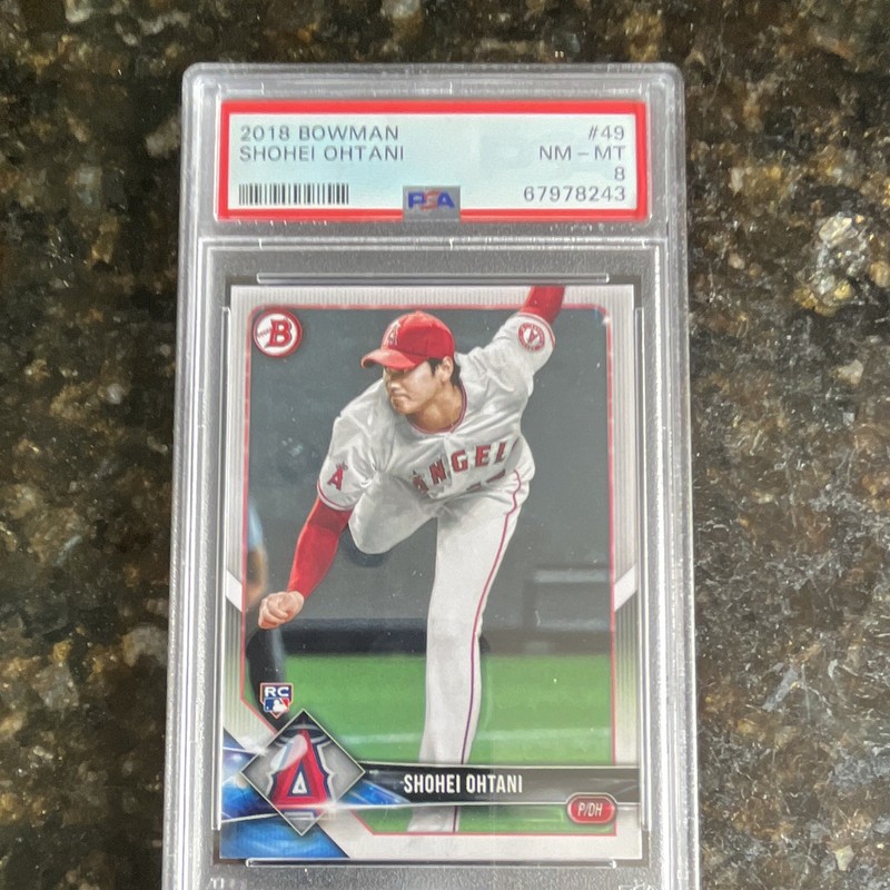 Bowman 2018 Shohei Ohtani #49 Rookie Base Set PSA 8 Los Angeles Angels