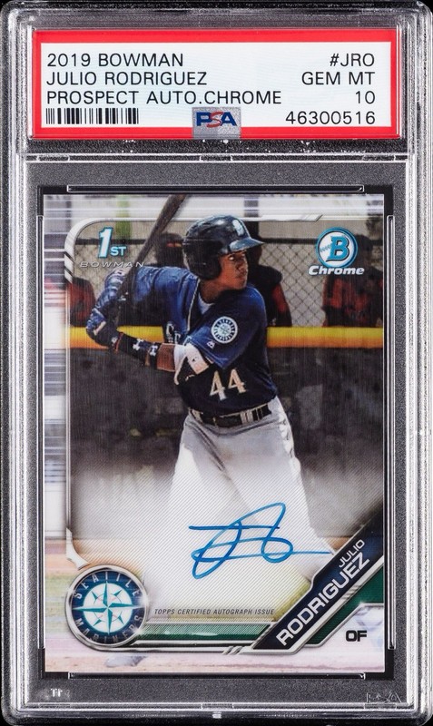 2019 Bowman - Chrome Prospect Autographs Julio Rodriguez #CPA-JRO (AU, RC)