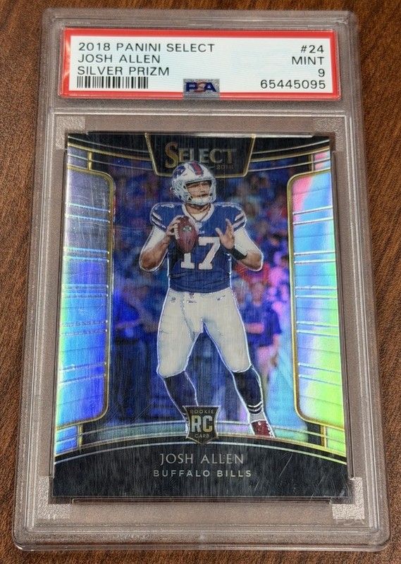 JOSH ALLEN 2018 SELECT CONCOURSE SILVER PRIZM ROOKIE #24 BILLS MINT PSA 9 RC