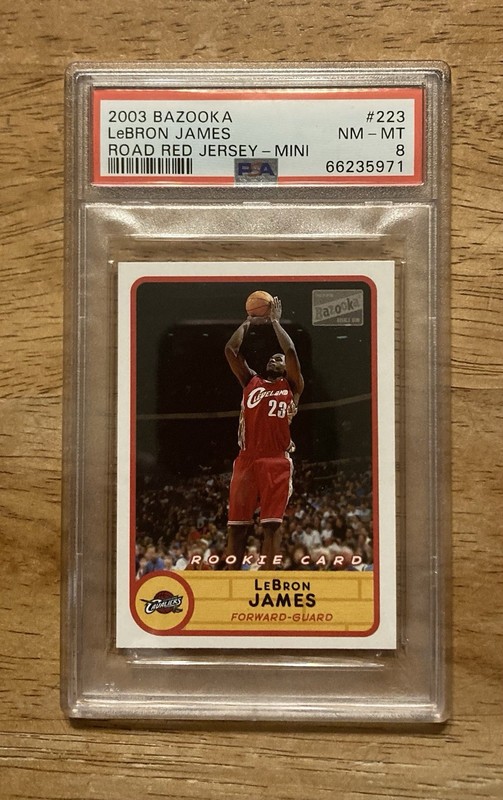 LeBron James 2003-04 Topps Bazooka MINI #223 RC Rookie Graded PSA 8 Cavaliers