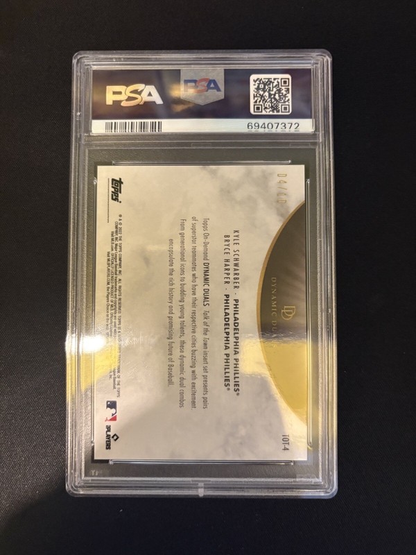 Schwarber And Harper Dynamic Duels /10 PSA 9 view 2