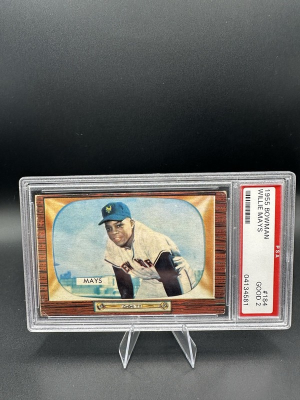 1955 Bowman Set-Break #184 Willie Mays PSA2 GOOD